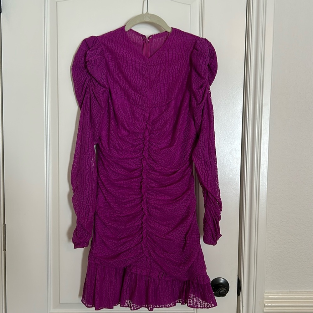 Saylor dress. Long sleeved magenta